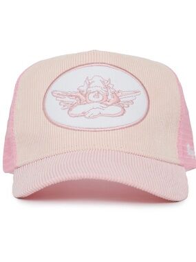 Boys Lie Pink Corduroy Trucker Hat